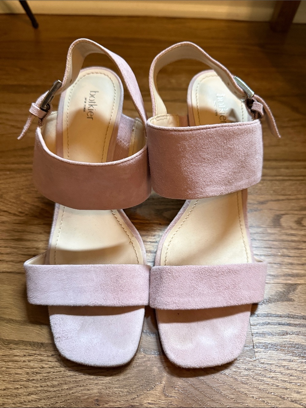 Botkier Dusty Pink Suede Block Heel Sandals